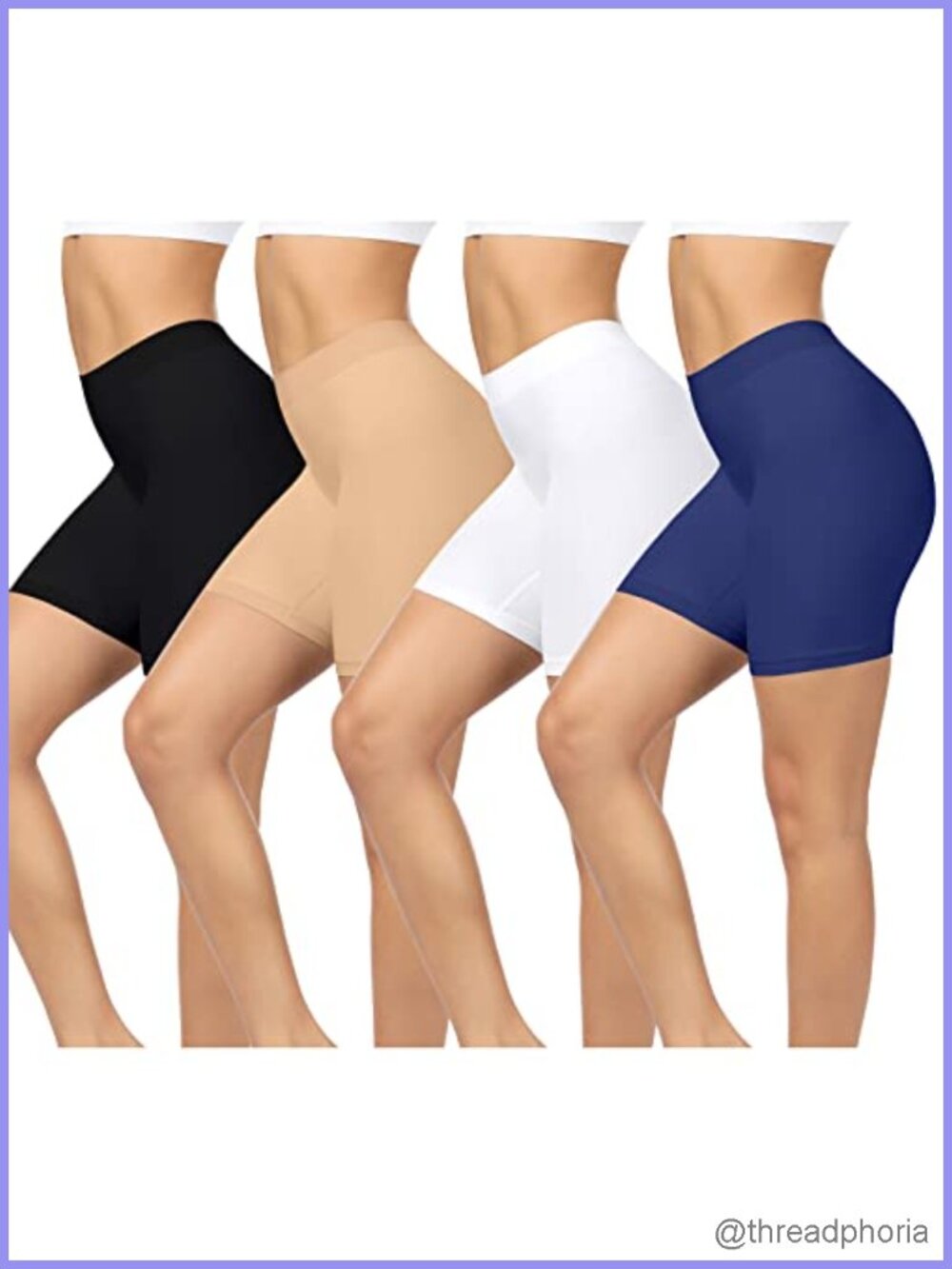 4 Pack Seamless Slip Shorts Anti Chafing Shapewear